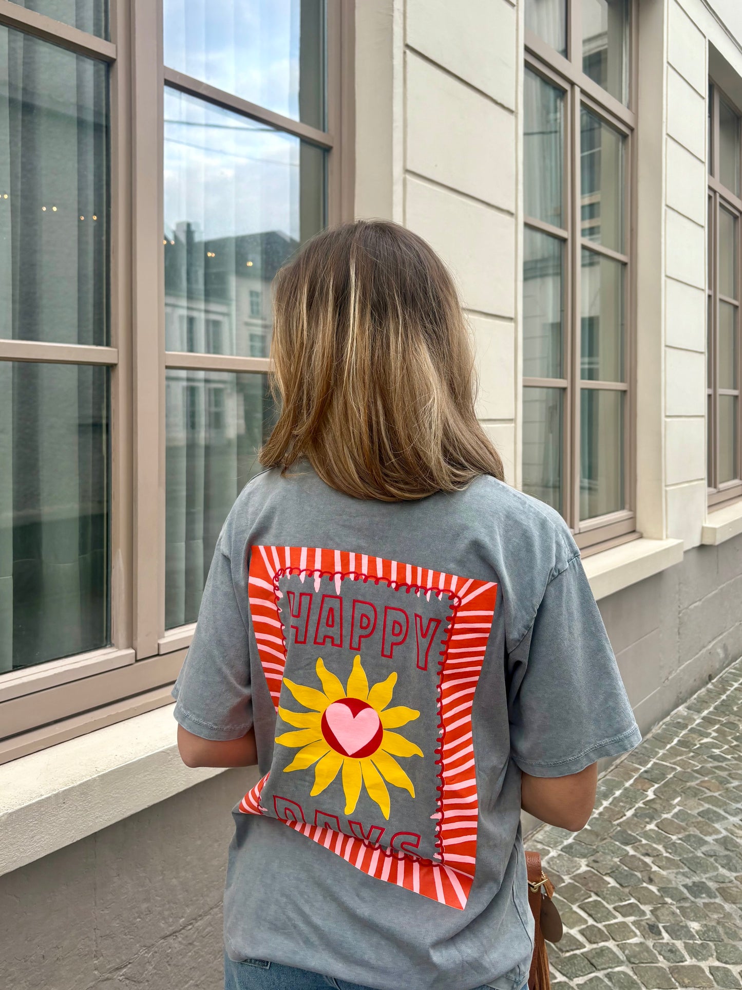 t-shirt gris - HAPPY DAYS