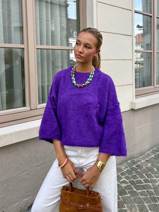 Pull mauve foncé - CAMÉLIA