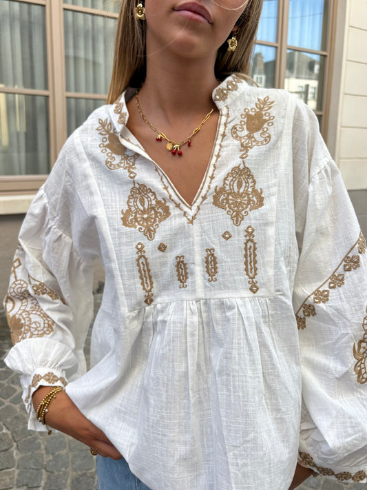 Chemisier beige - ANIA