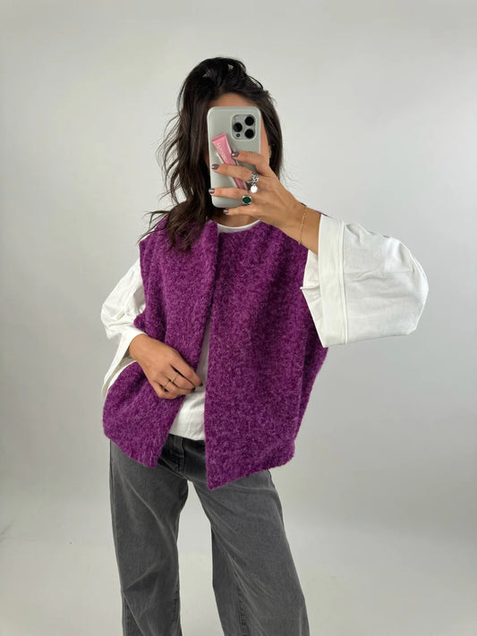 Gilet mauve - CARLA