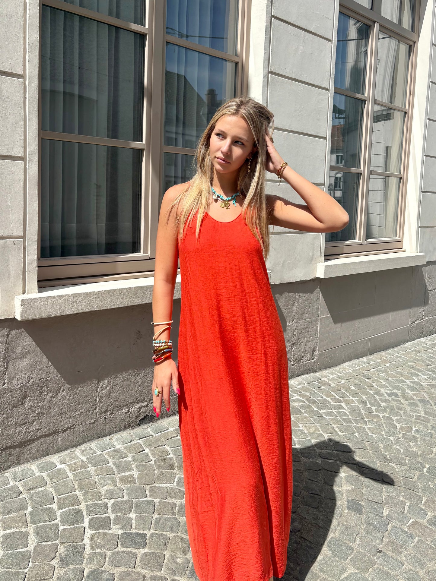 Robe corail - SONIA