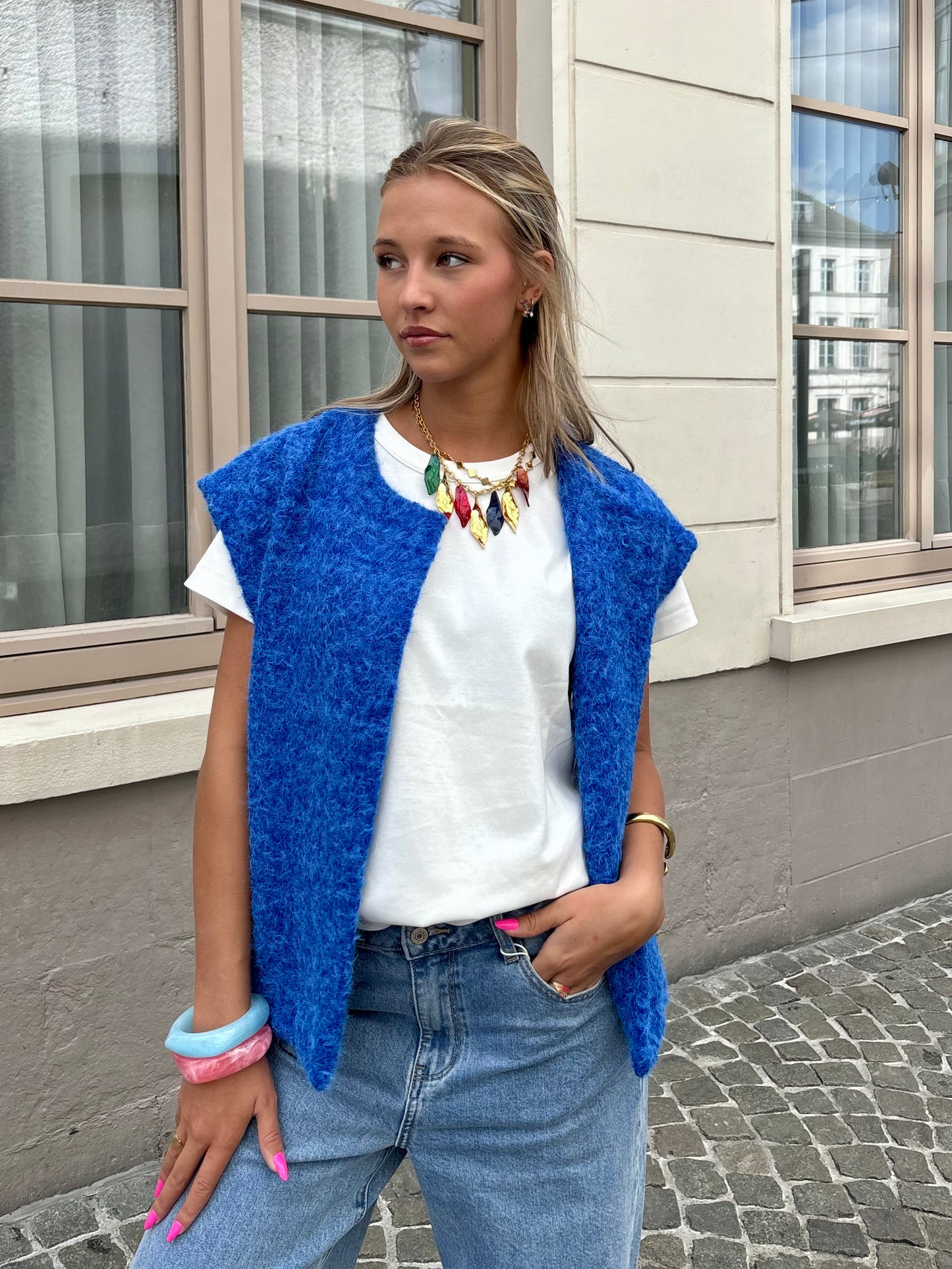 Gilet bleu roi - CARLA