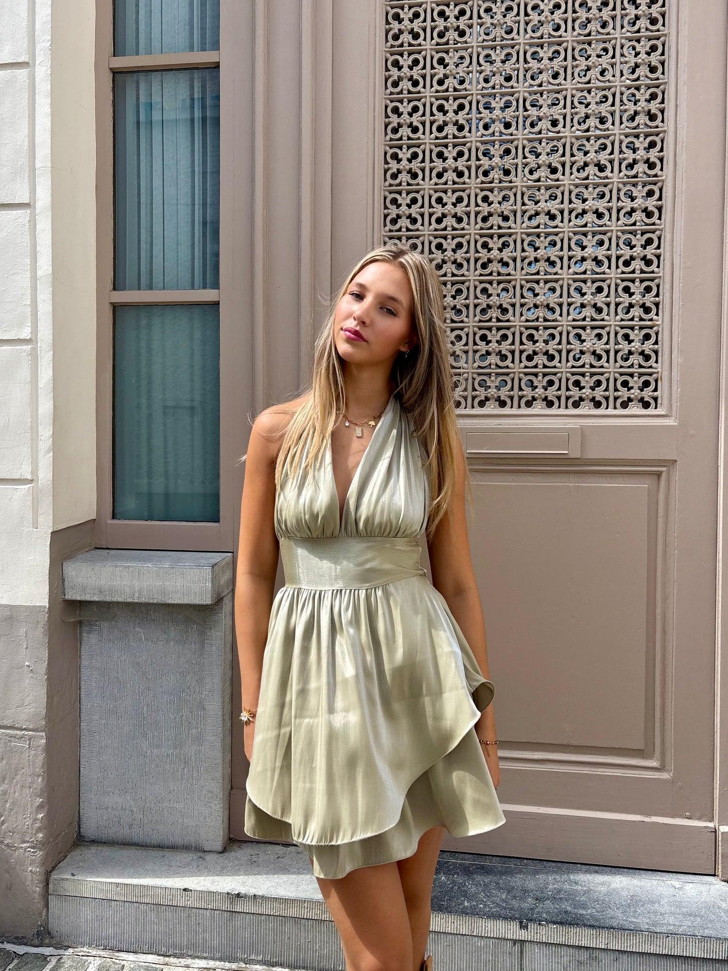 Robe beige - VICKY