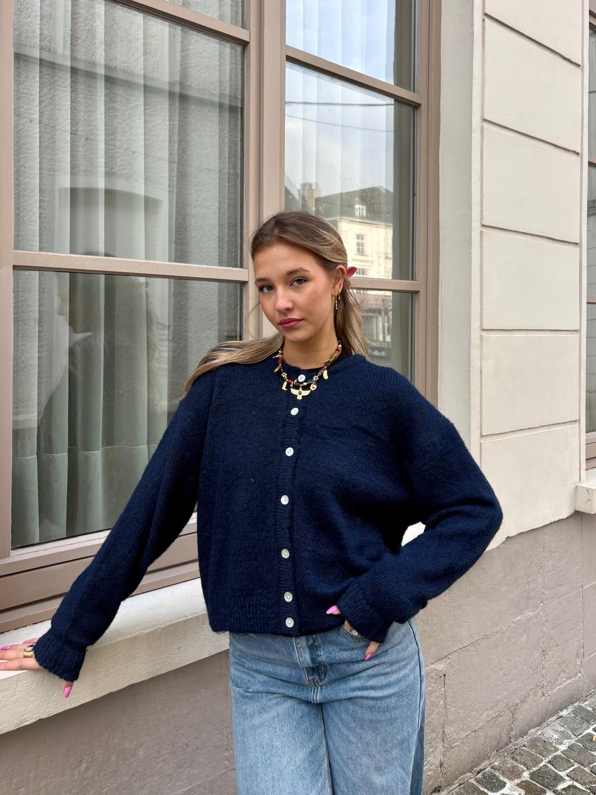 Gilet bleu marine - MARINE