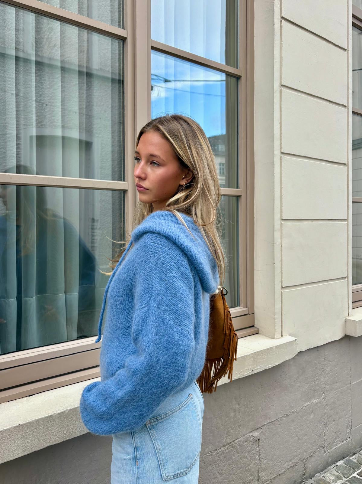 Gilet bleu gris - MONICA