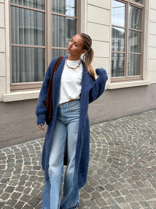 Long gilet bleu - MAYA