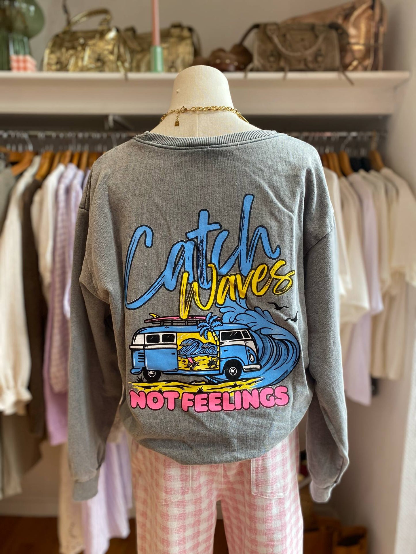 Sweat gris - CATCH WAVES