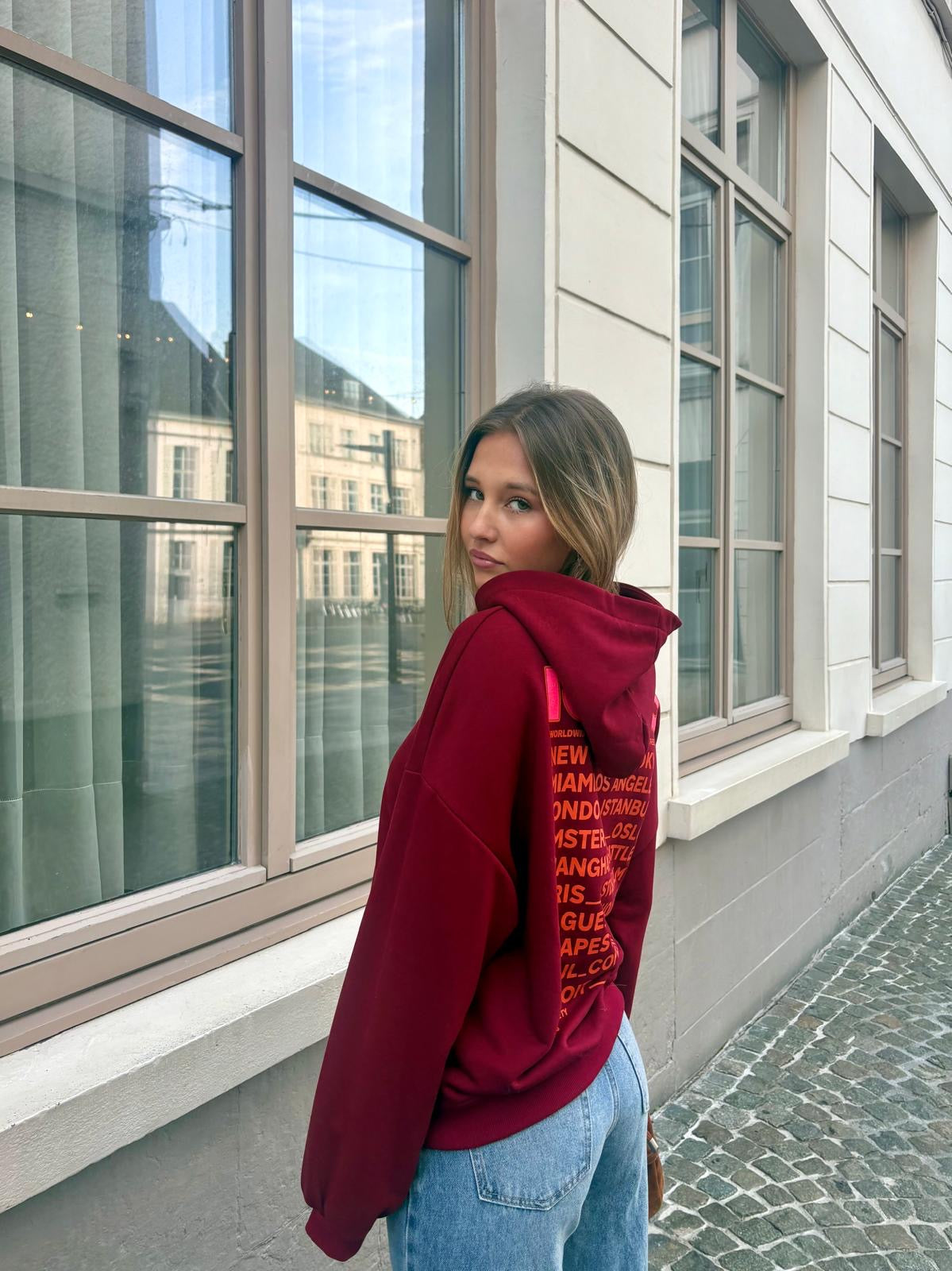 Sweat-shirt bordeaux - ICONIC