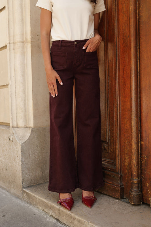 Jeans bordeaux - ELOISA