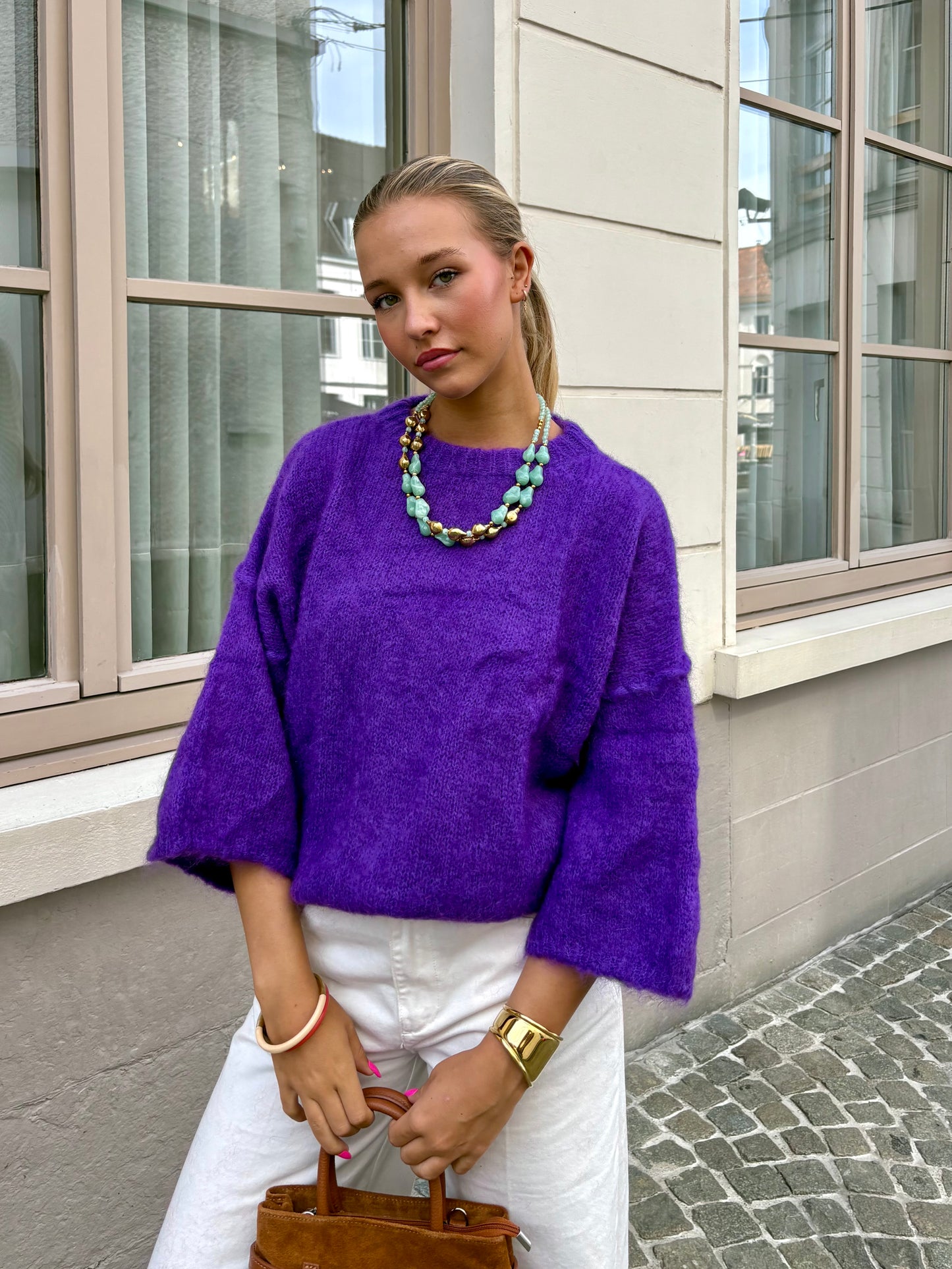 Pull mauve foncé - CAMÉLIA