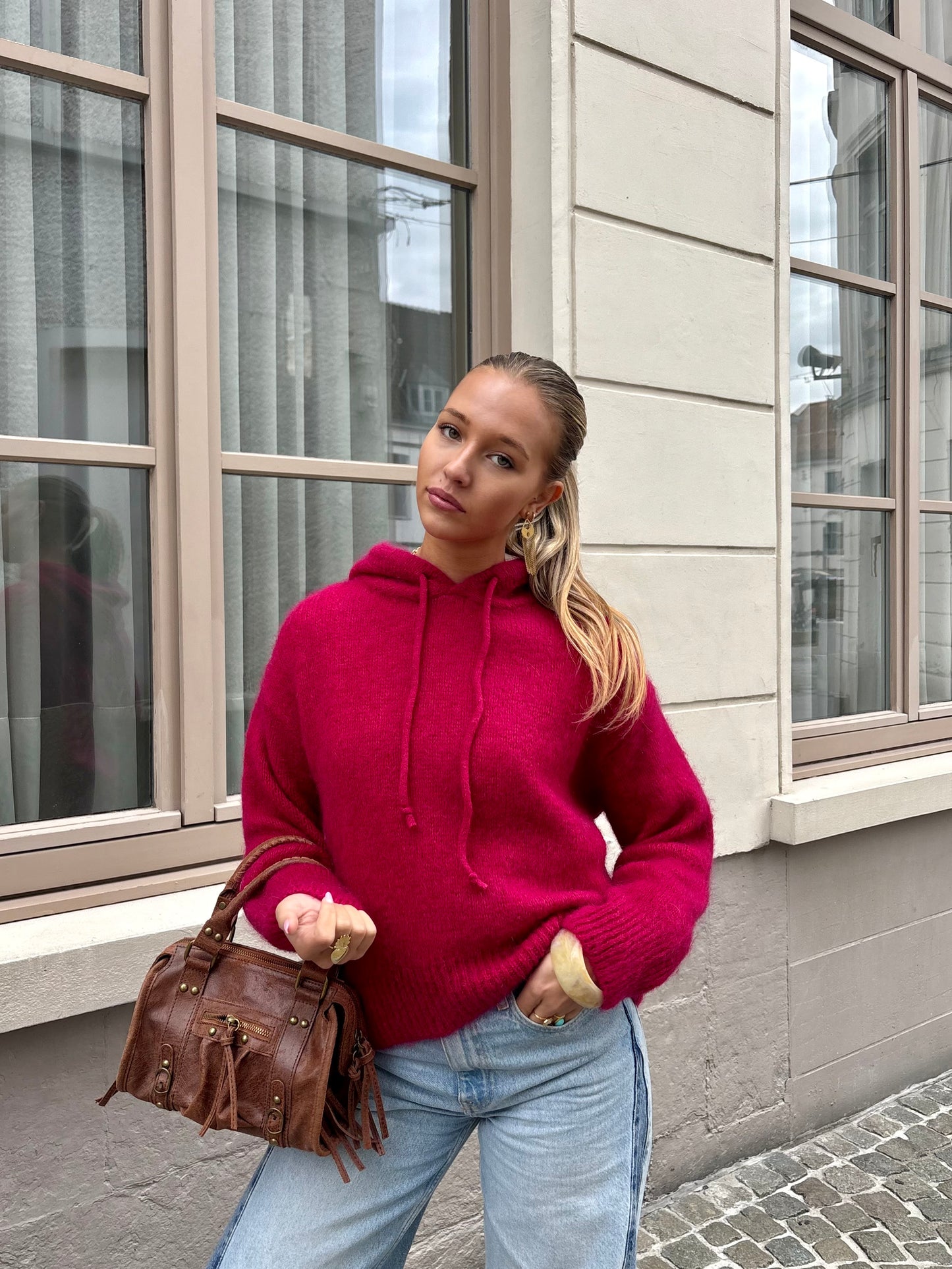 Pull a capuche fushia - AMANDA