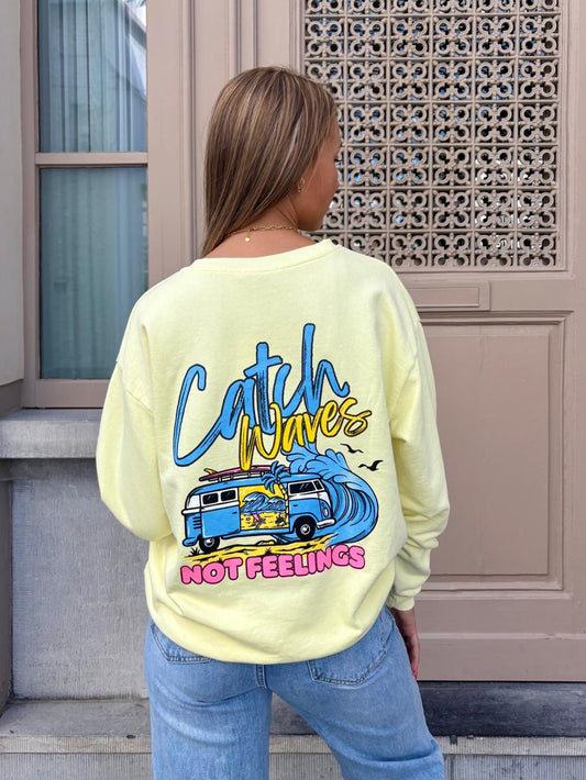 Sweat jaune - CATCH WAVES