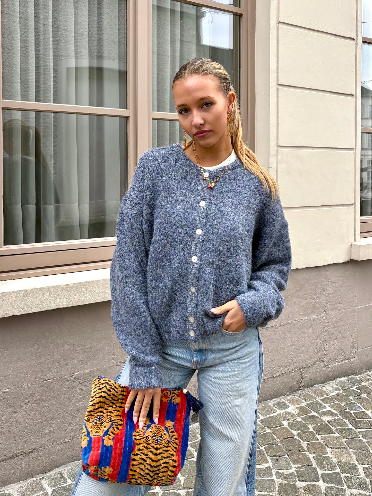 Gilet bleu gris - MARINE