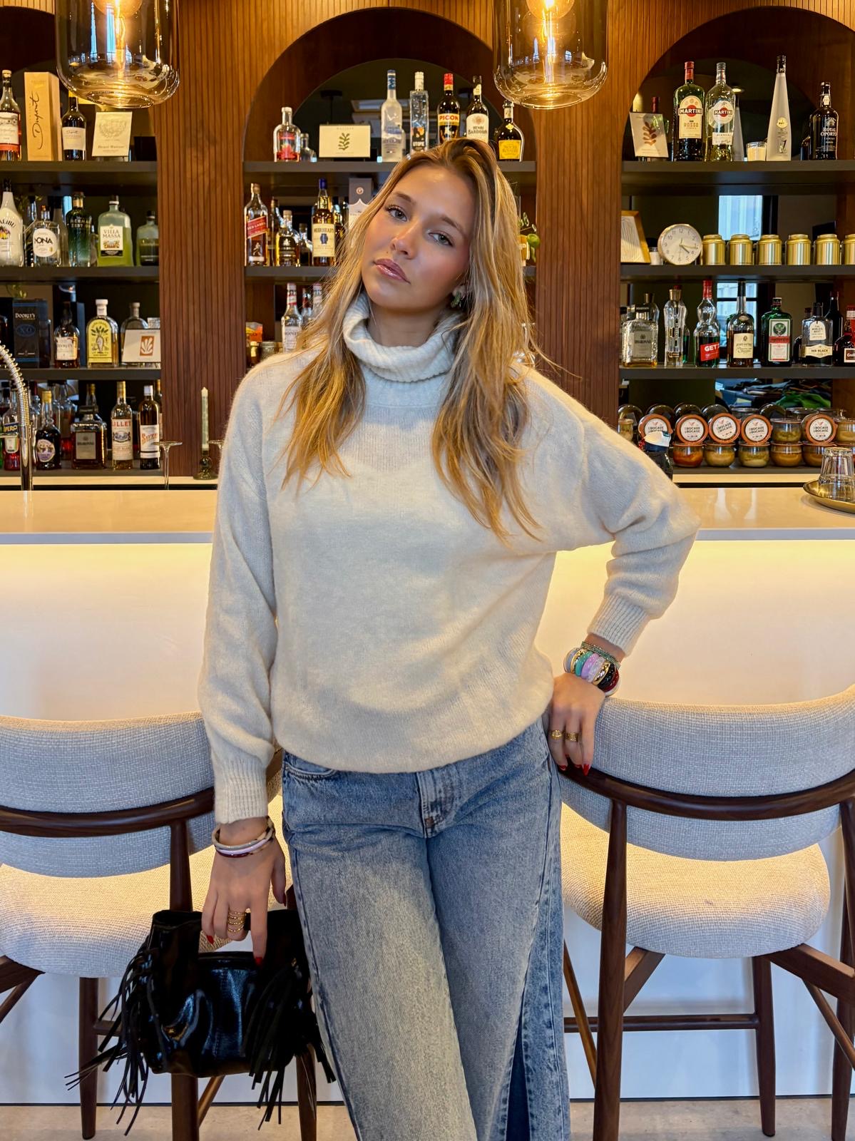 Col roulé beige - DONA