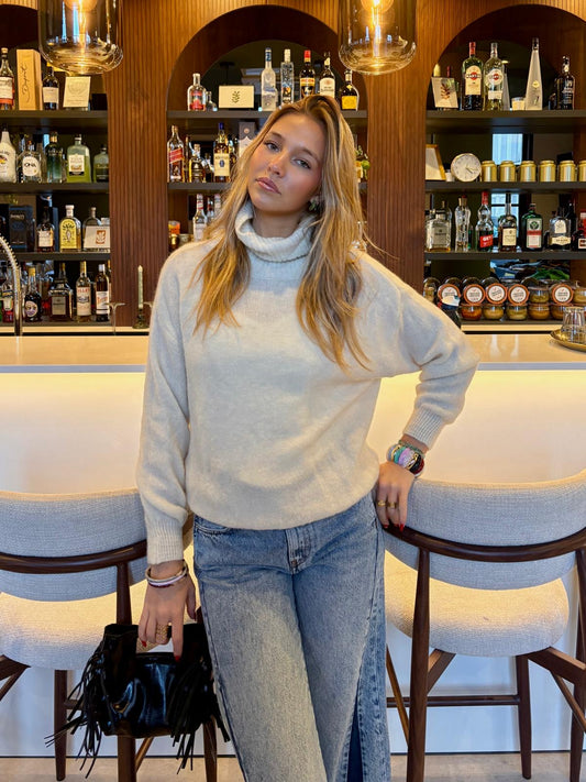 Col roulé beige - DONA