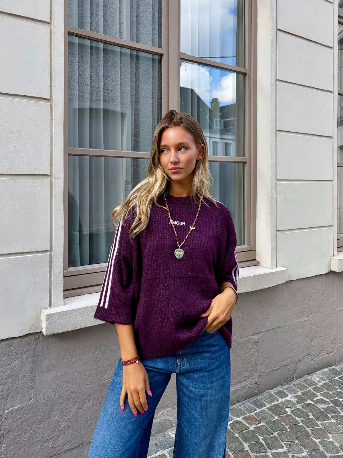 Pull bordeaux - AMOUR