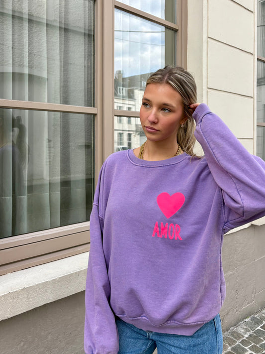 Sweat mauve - AMOR