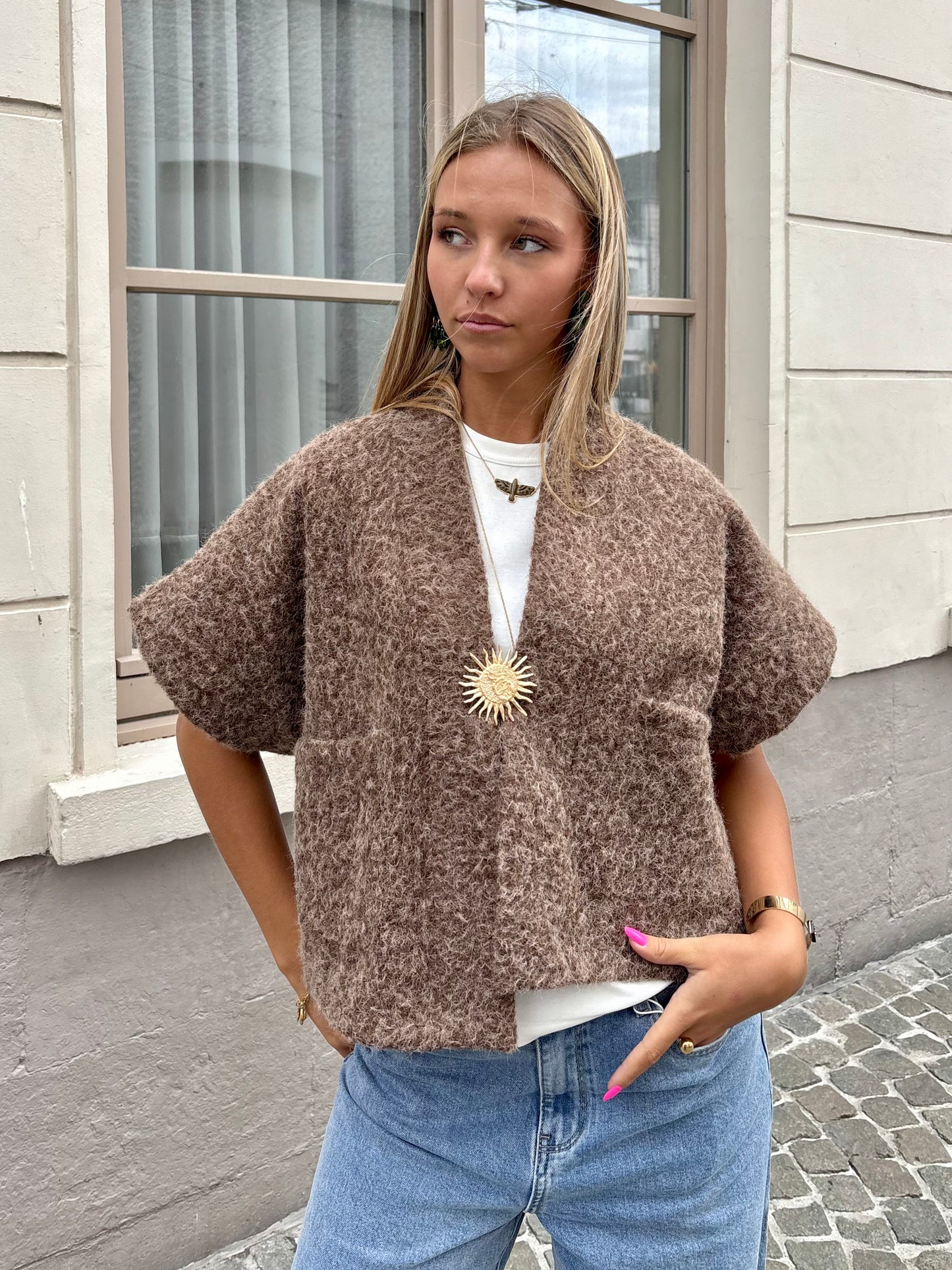 Gilet brun - ETHEL