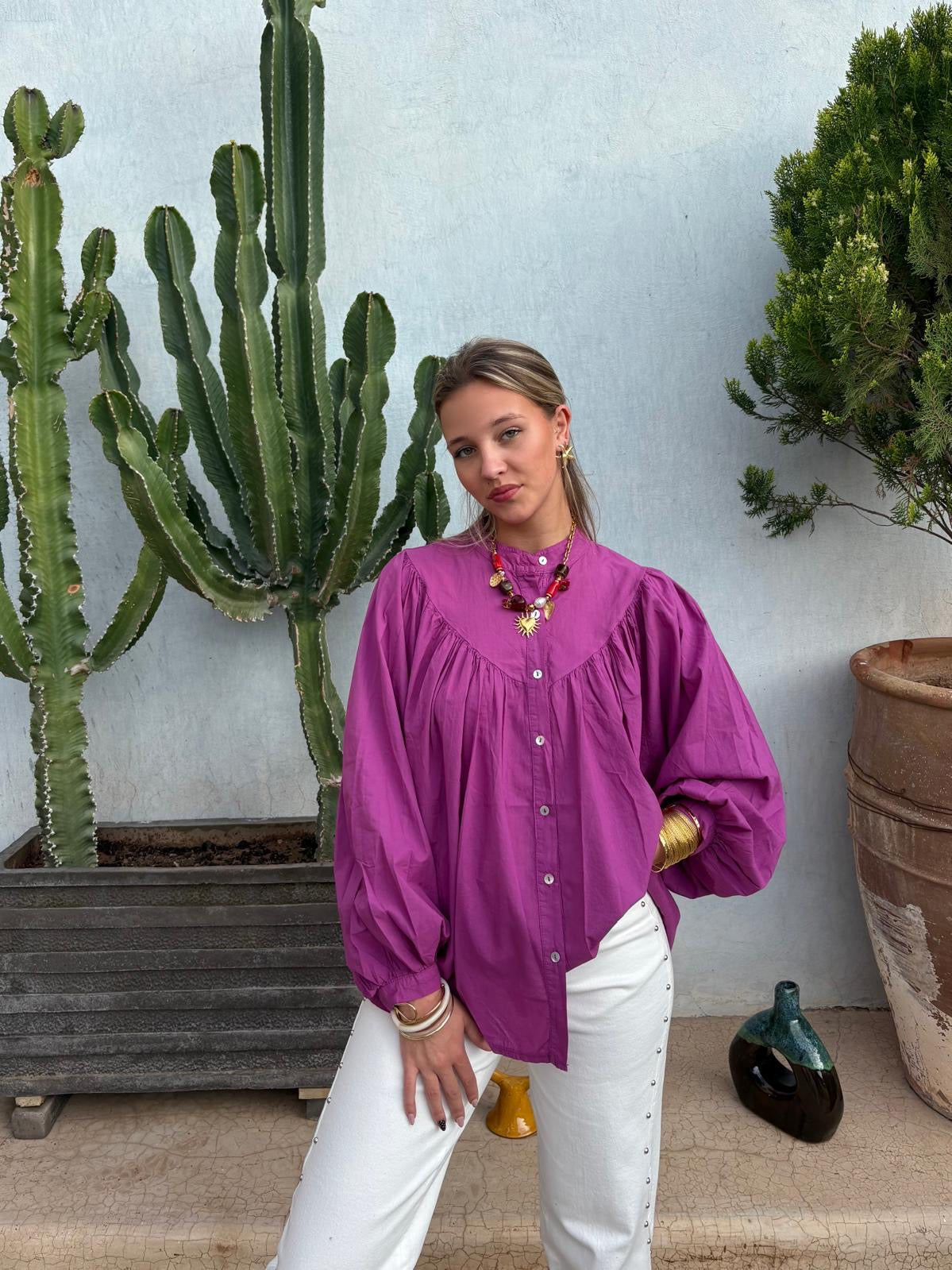 Chemise mauve - YLIA