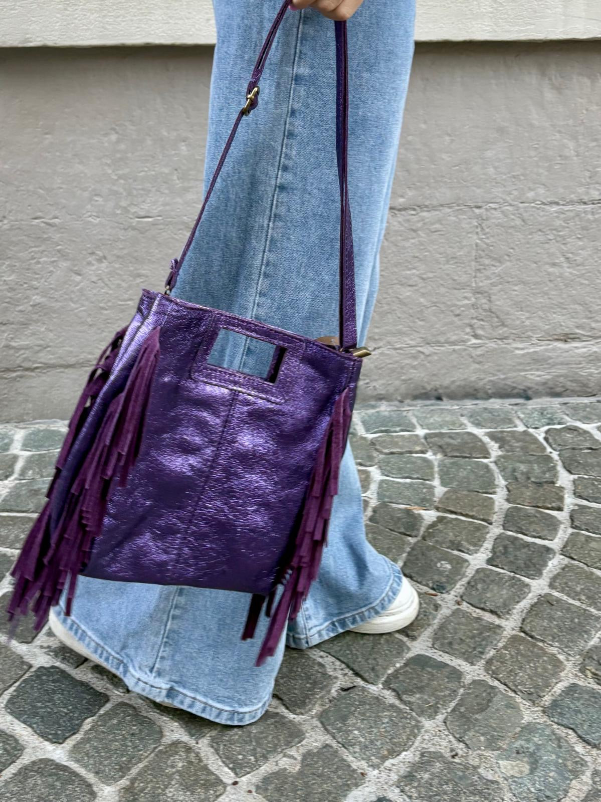 Sac violet brillant - MARTINE