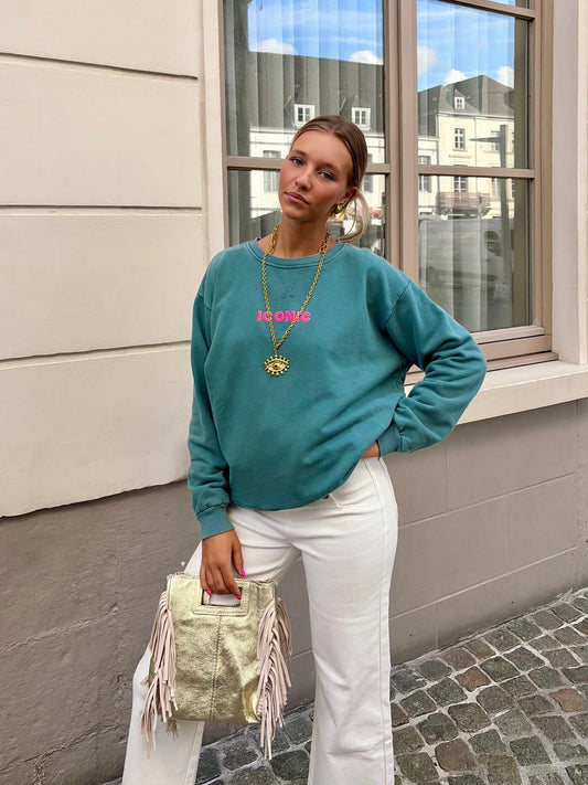Sweat bleu vert - ICONIC