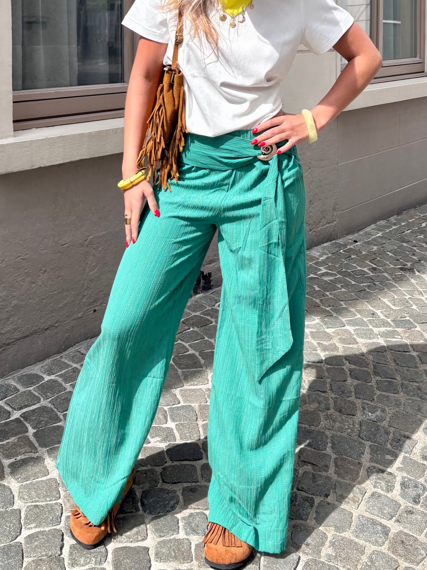 Pantalon vert - COQUILLAGE