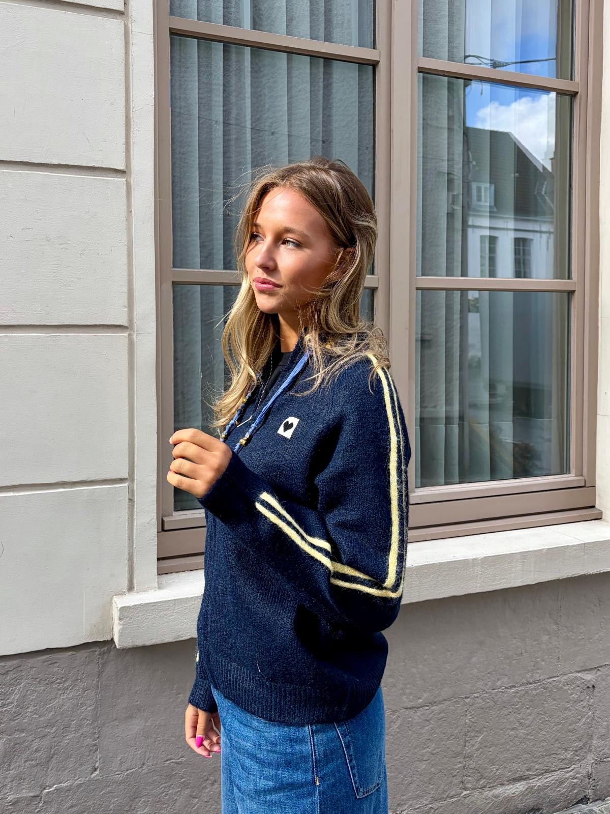 Gilet bleu marine - CŒUR