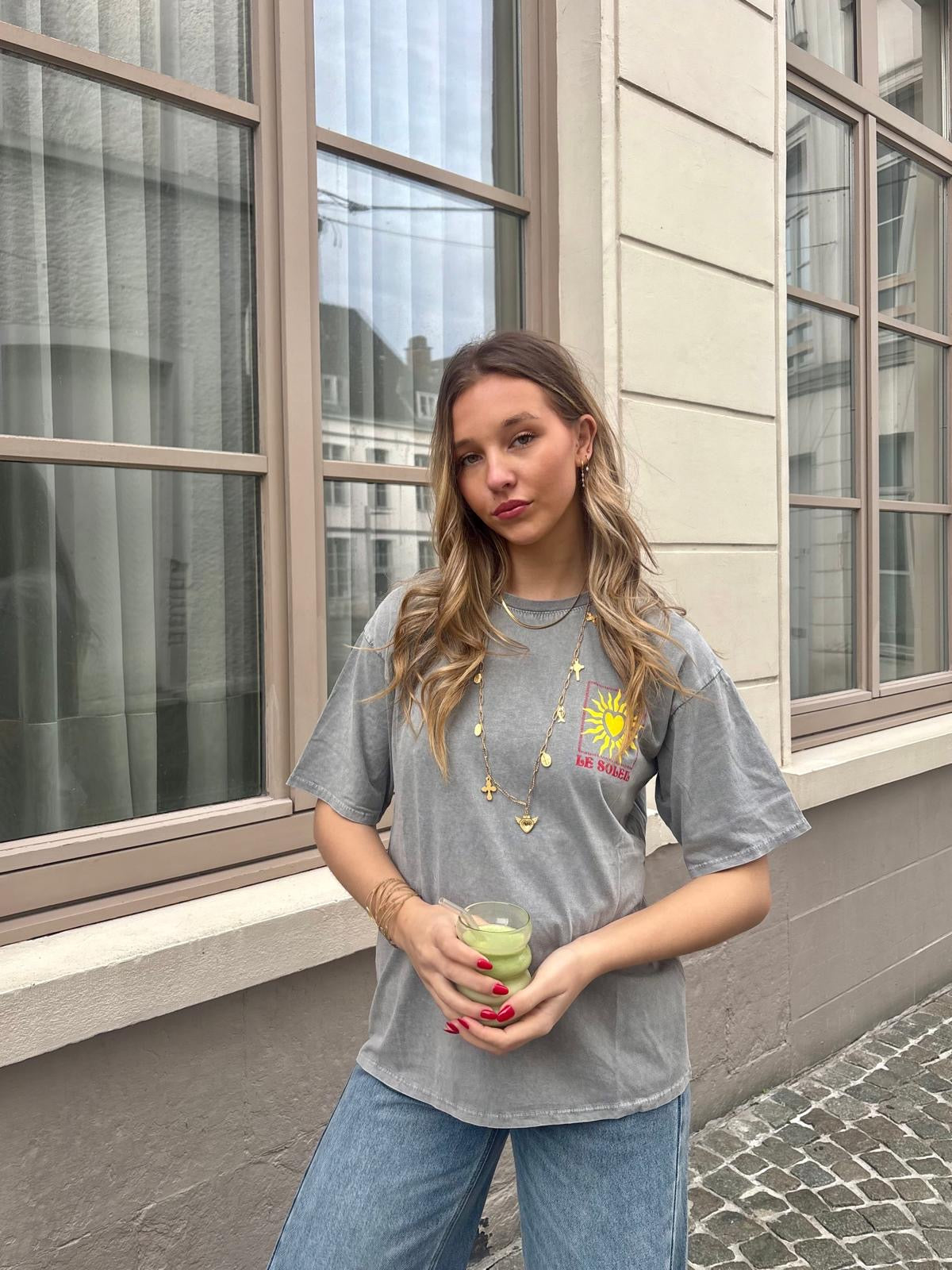 T-shirt gris - LE SOLEIL