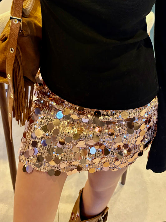 Jupe dorée - STRASS