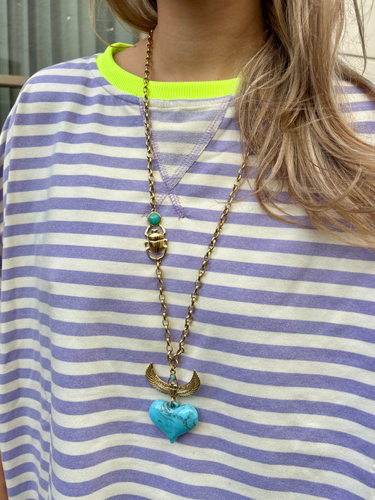 Collier - CŒUR BLEU