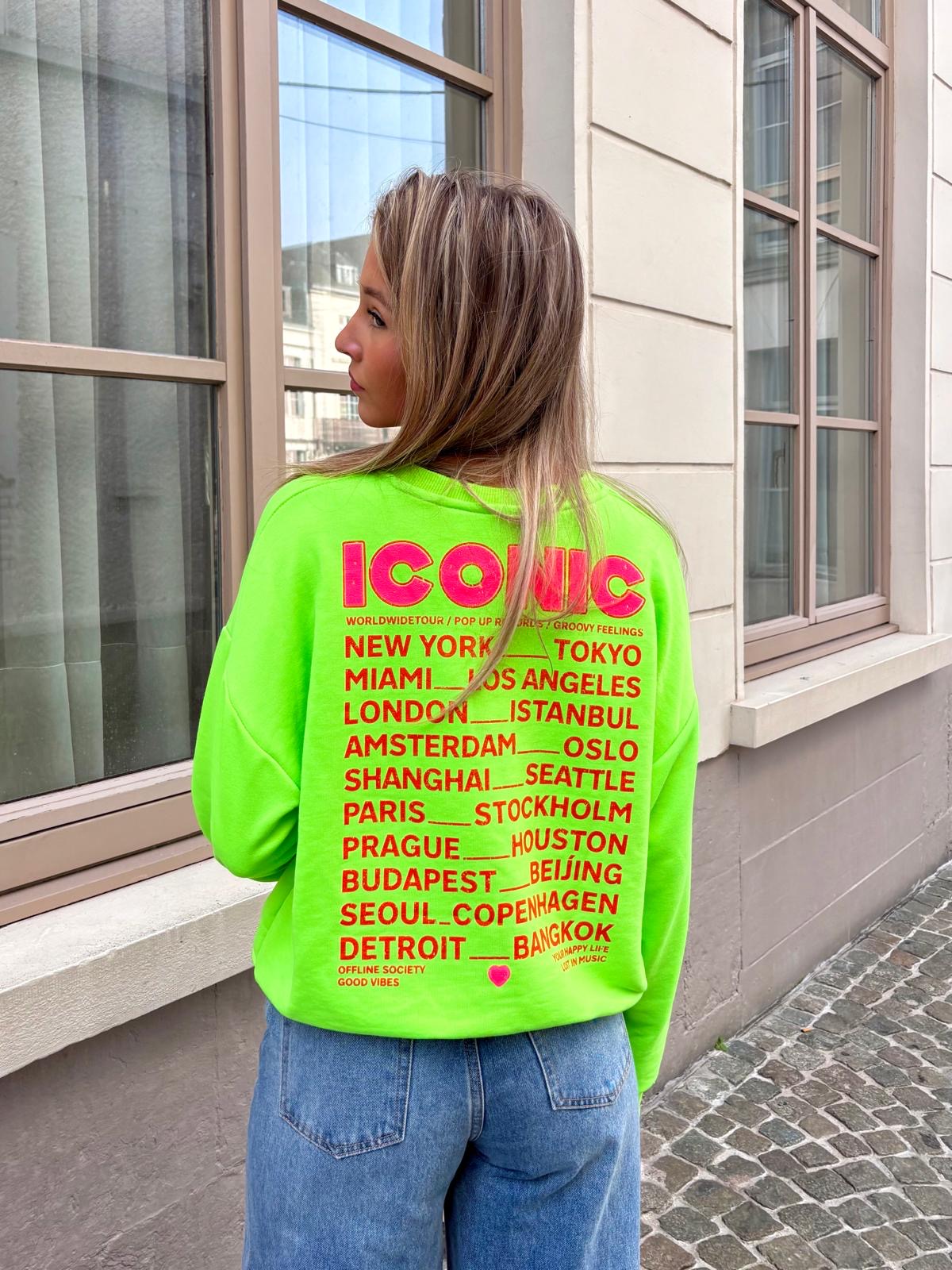 Sweat vert fluo - ICONIC