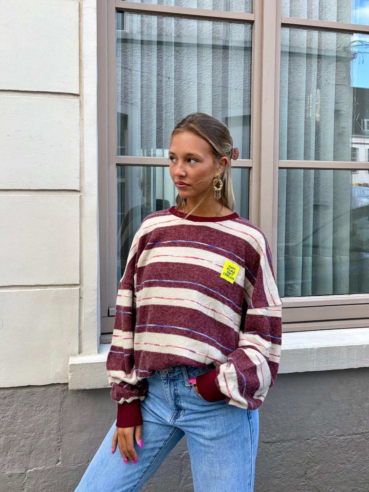 Pull bordeaux - HAPPY