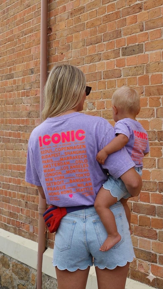 T-shirt mauve - ICONIC