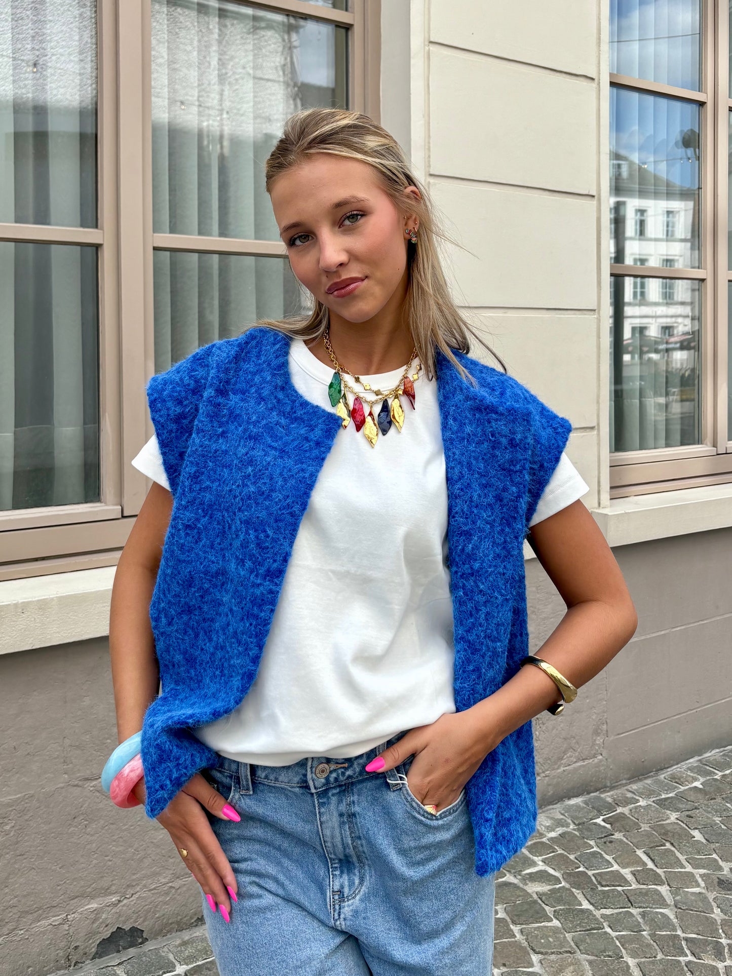 Gilet bleu roi - CARLA