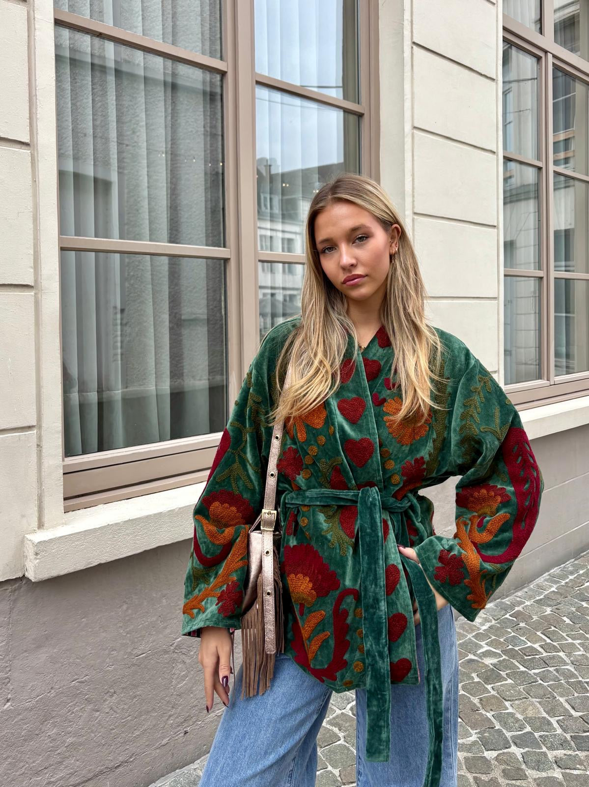 Veste verte - CAROLINE