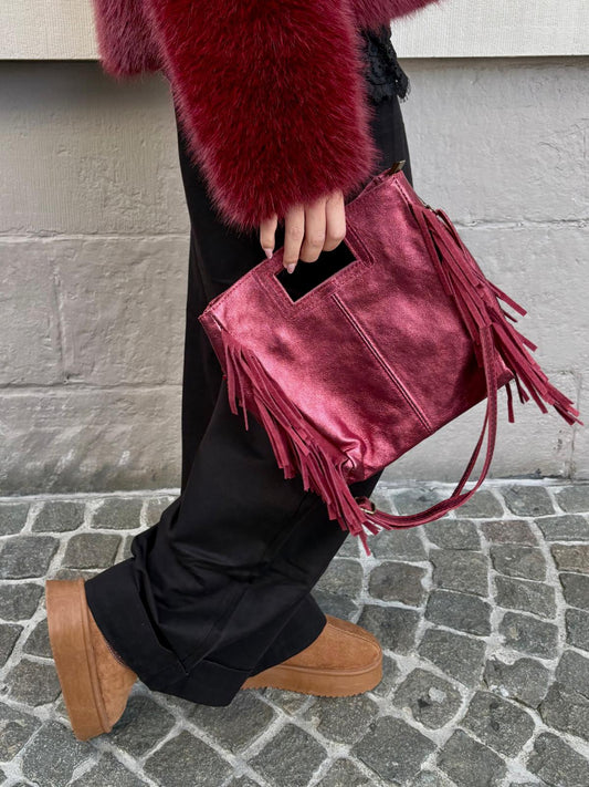 Sac bordeaux brillant - MARTINE