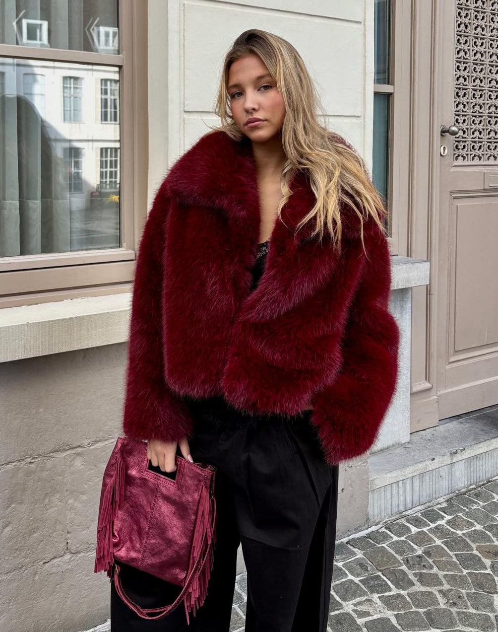 Fourrure bordeaux - NATHALIE