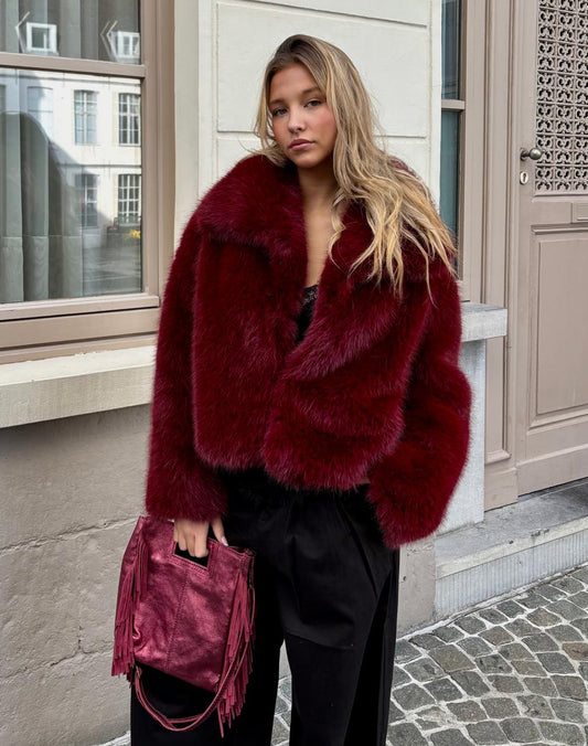 Fourrure bordeaux - NATHALIE