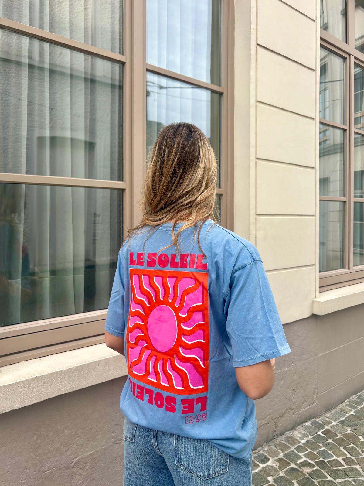 T-shirt bleu - LE SOLEIL