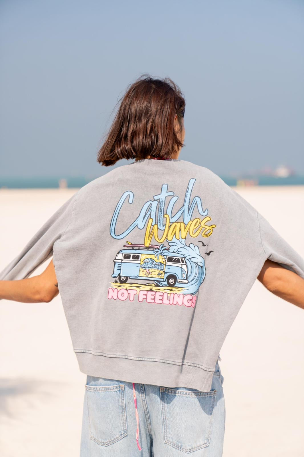 Sweat gris - CATCH WAVES