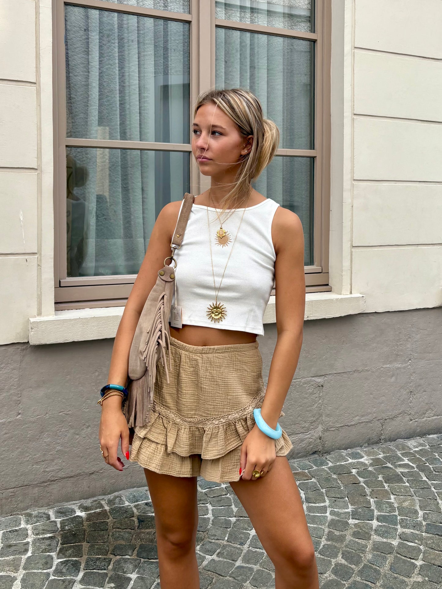 Short jupe beige - JUDITHE