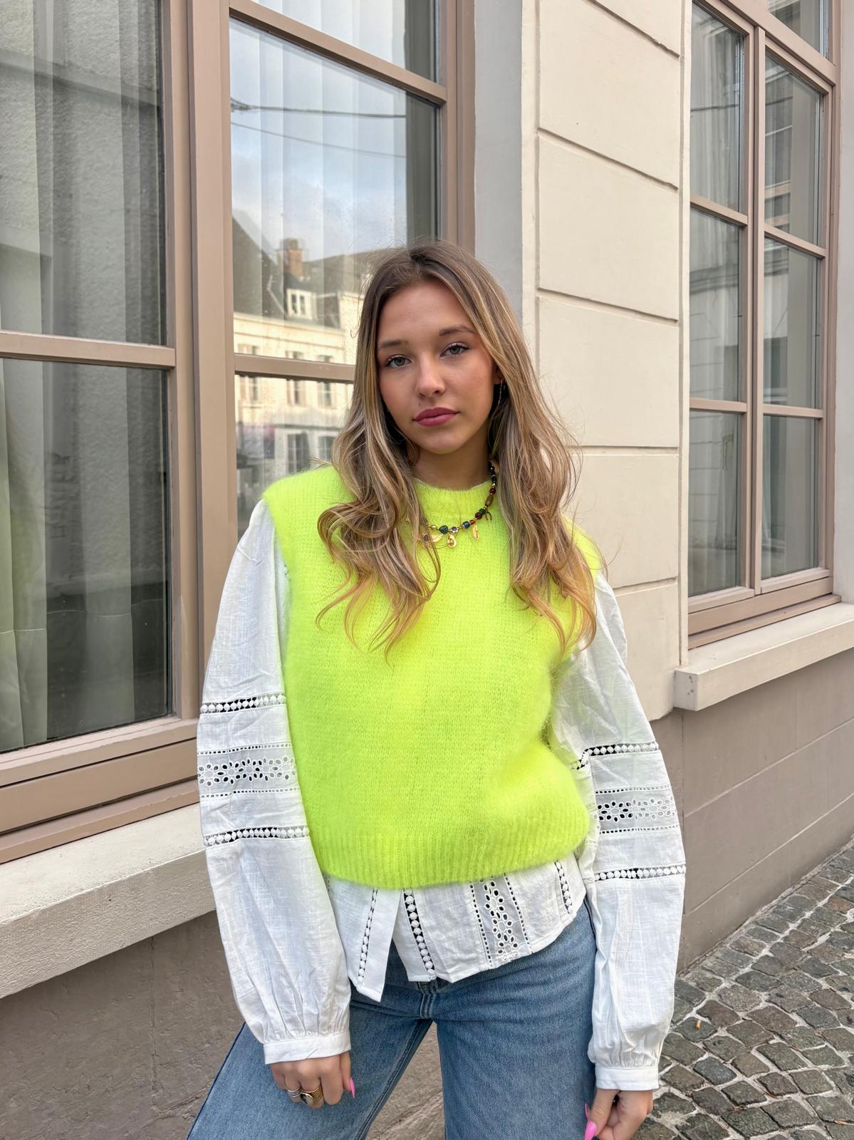 Pull jaune fluo - RANIA