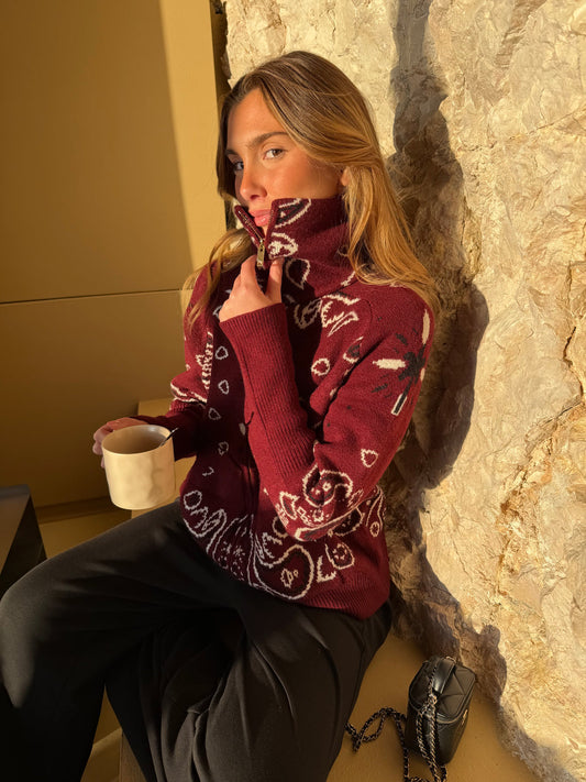 Gilet bordeaux - BELLA
