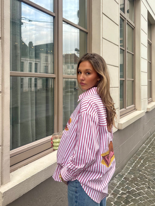 Chemise rose claire - TECKEL