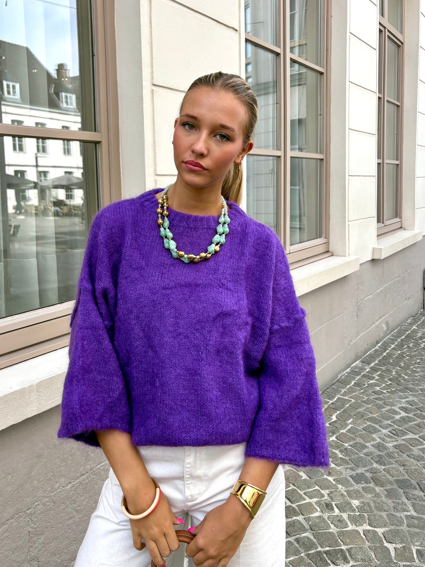 Pull mauve foncé - CAMÉLIA