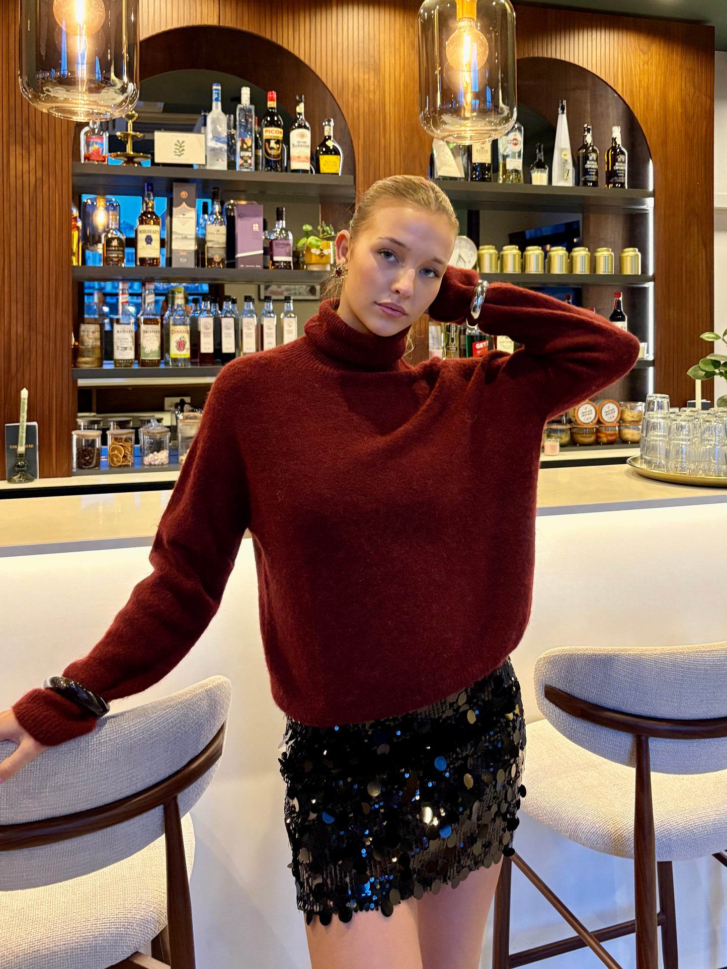 Col roulé rouille - DONA