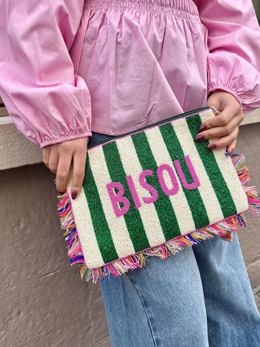 Pochette verte - BISOU