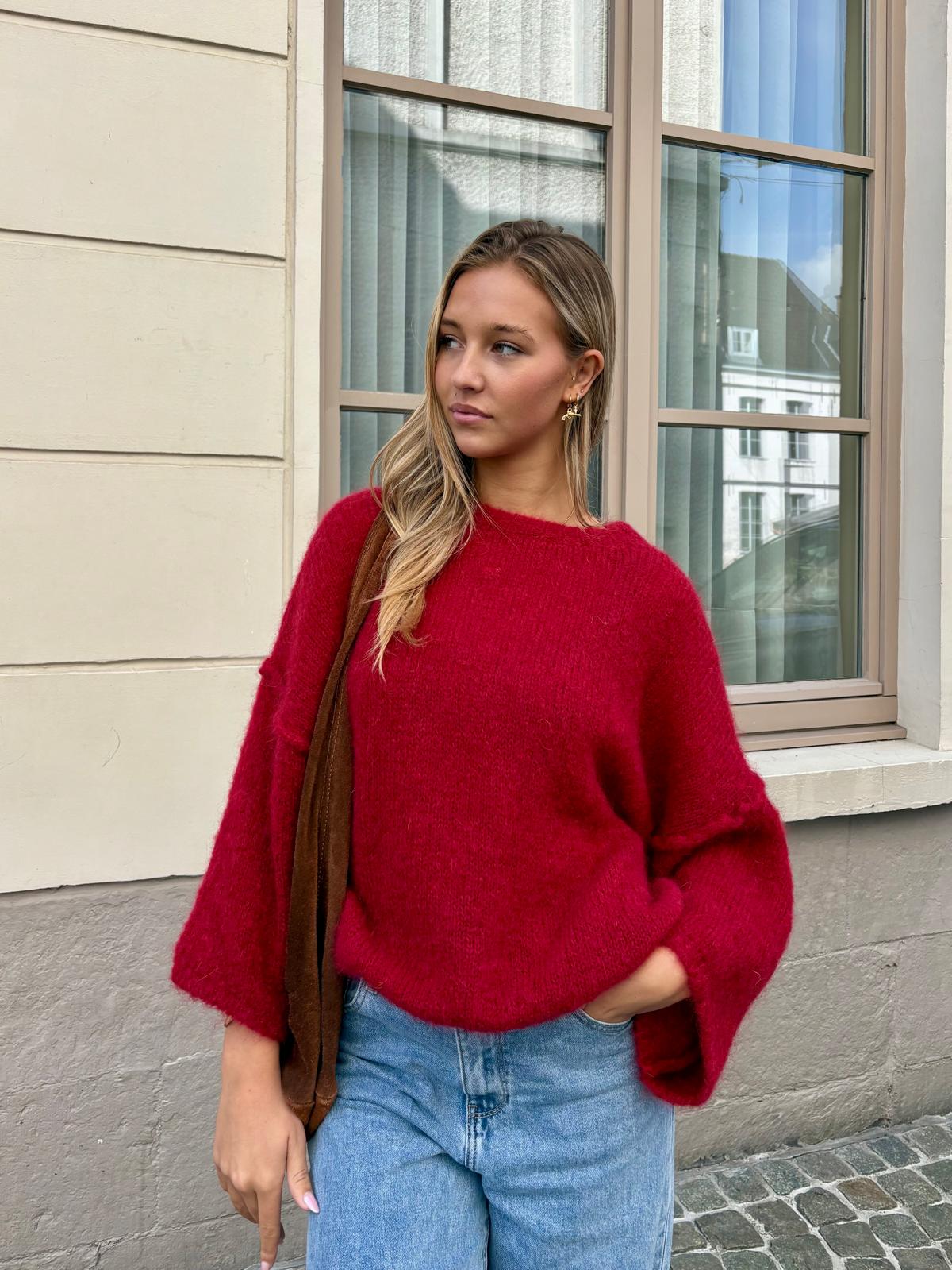 Pull bordeaux - CAMÉLIA