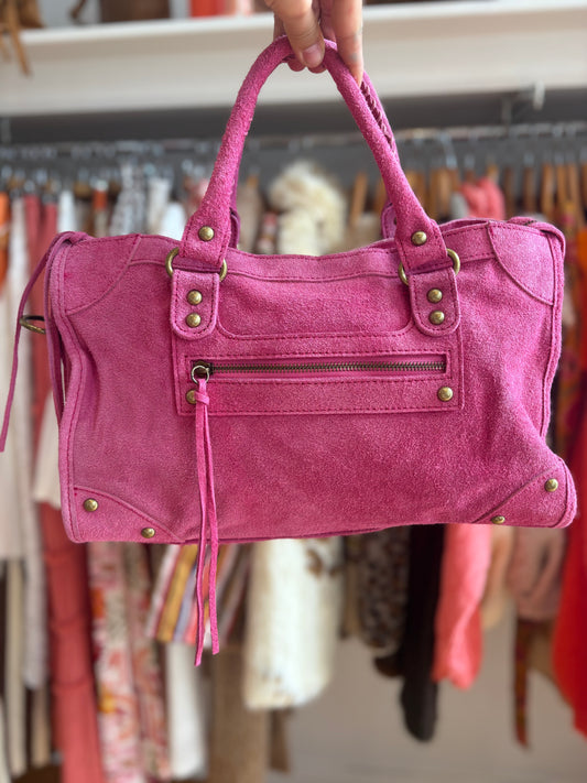 Sac rose (daim) - NANA