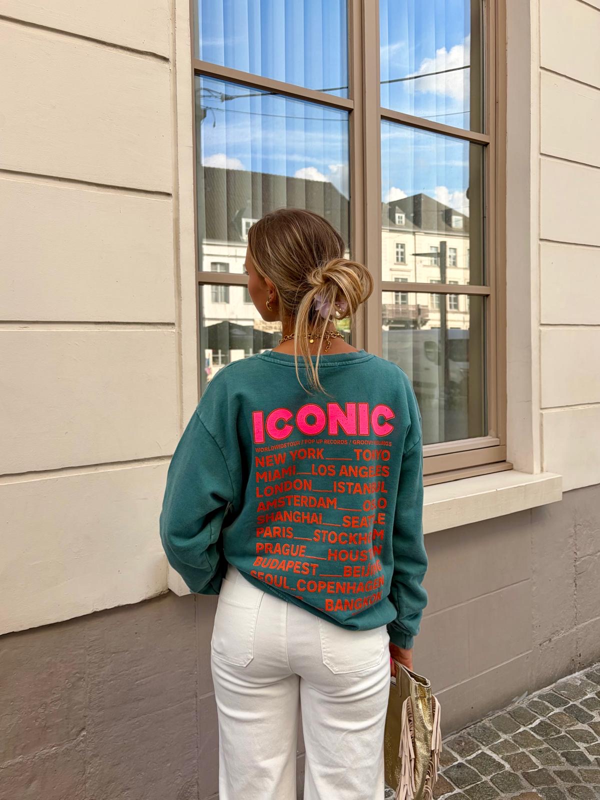 Sweat bleu vert - ICONIC